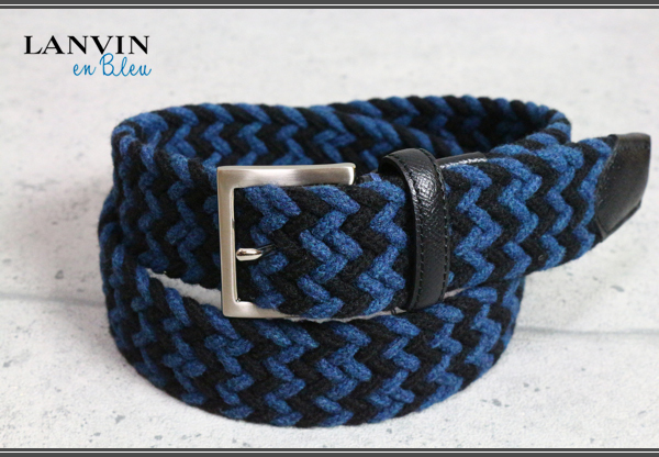 画像1: ランバン オン ブルー/LANVIN en Bleu 日本製 最高級 ウール メッシュ ベルト